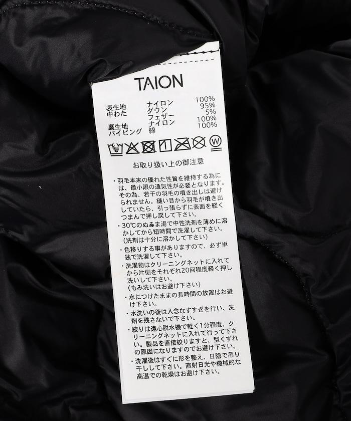 軍風V領拉鍊羽絨夾克 / TAION-104ALSZML-1