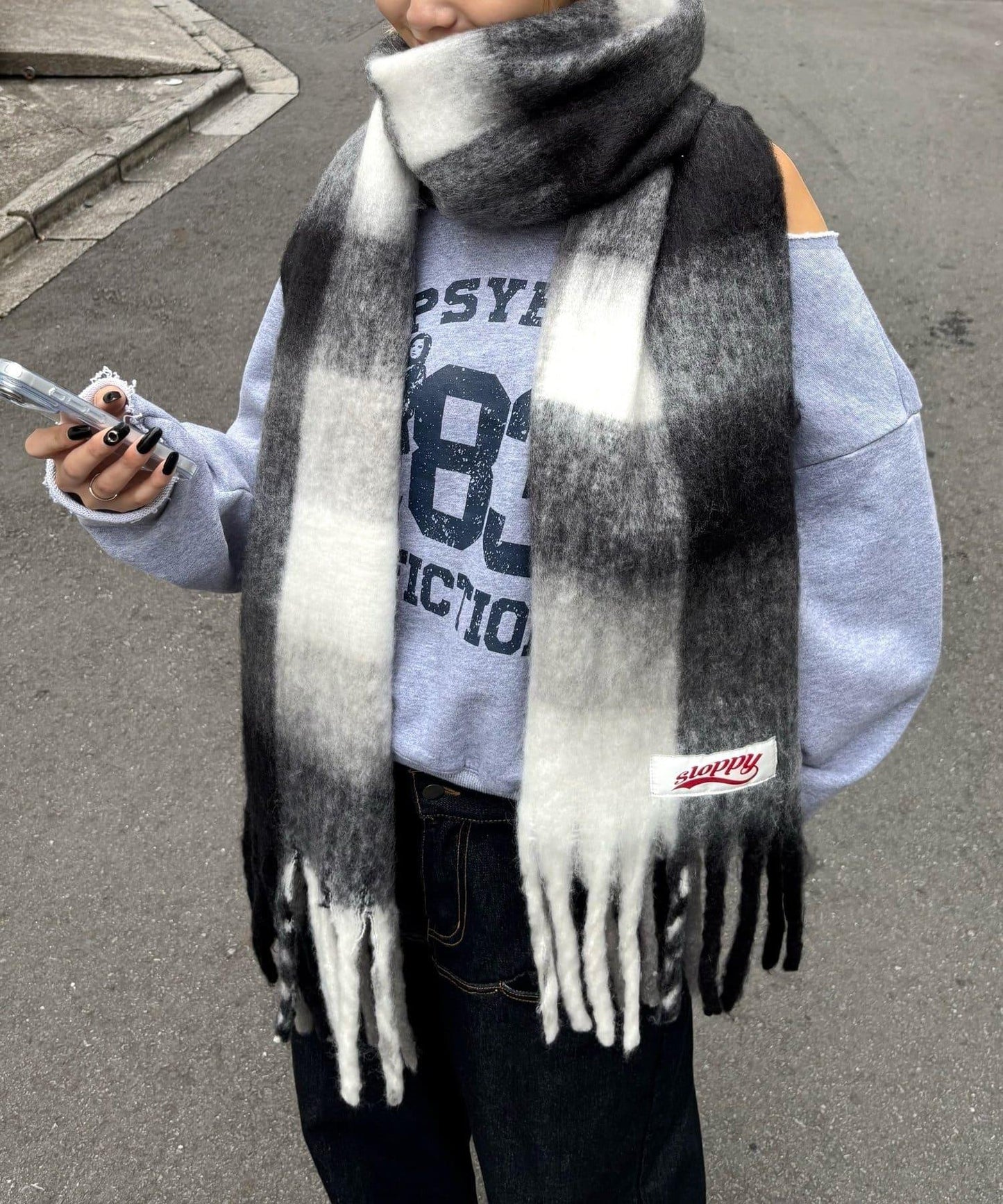 SLOPPY拼色圍巾
