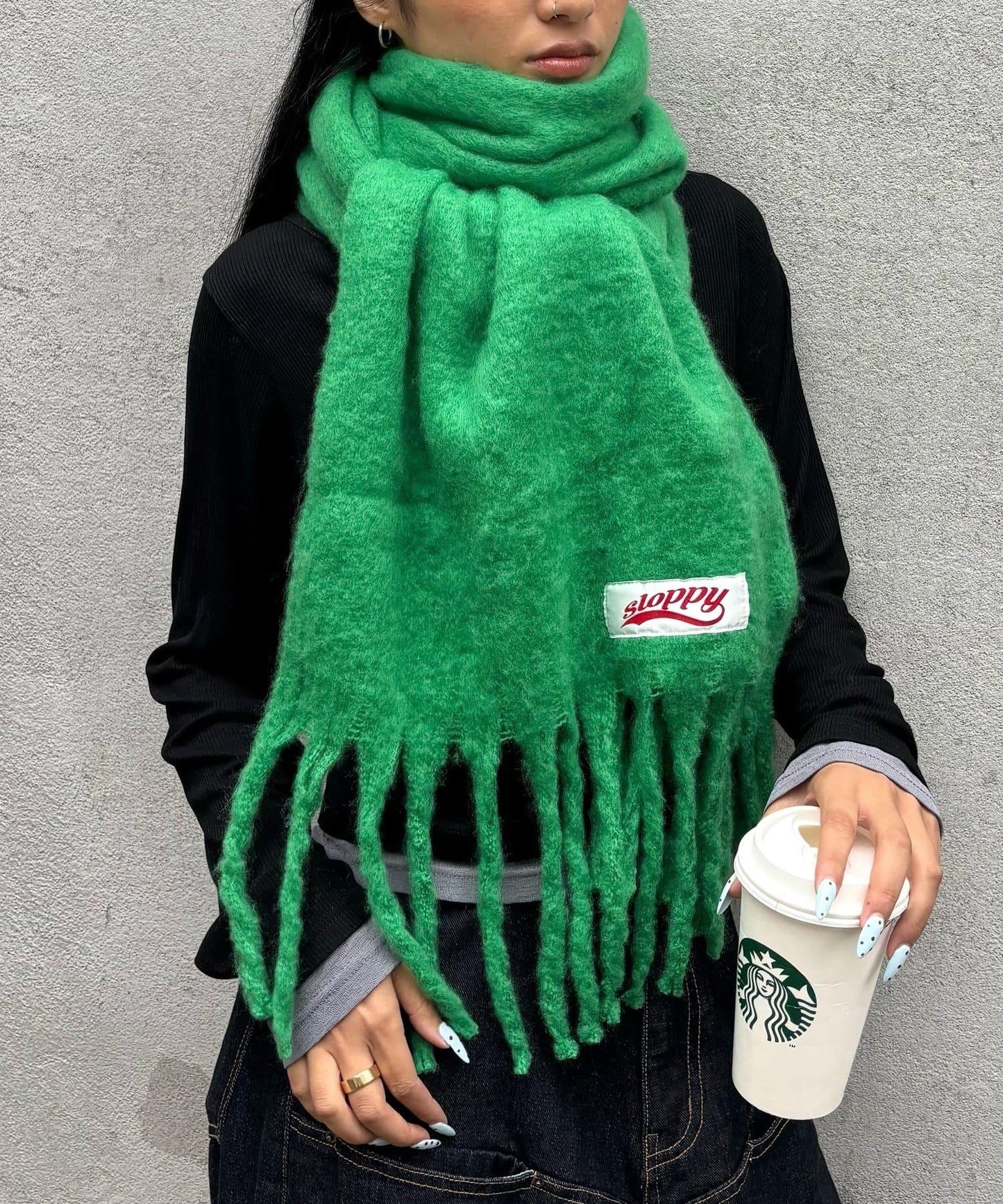 SLOPPY拼色圍巾