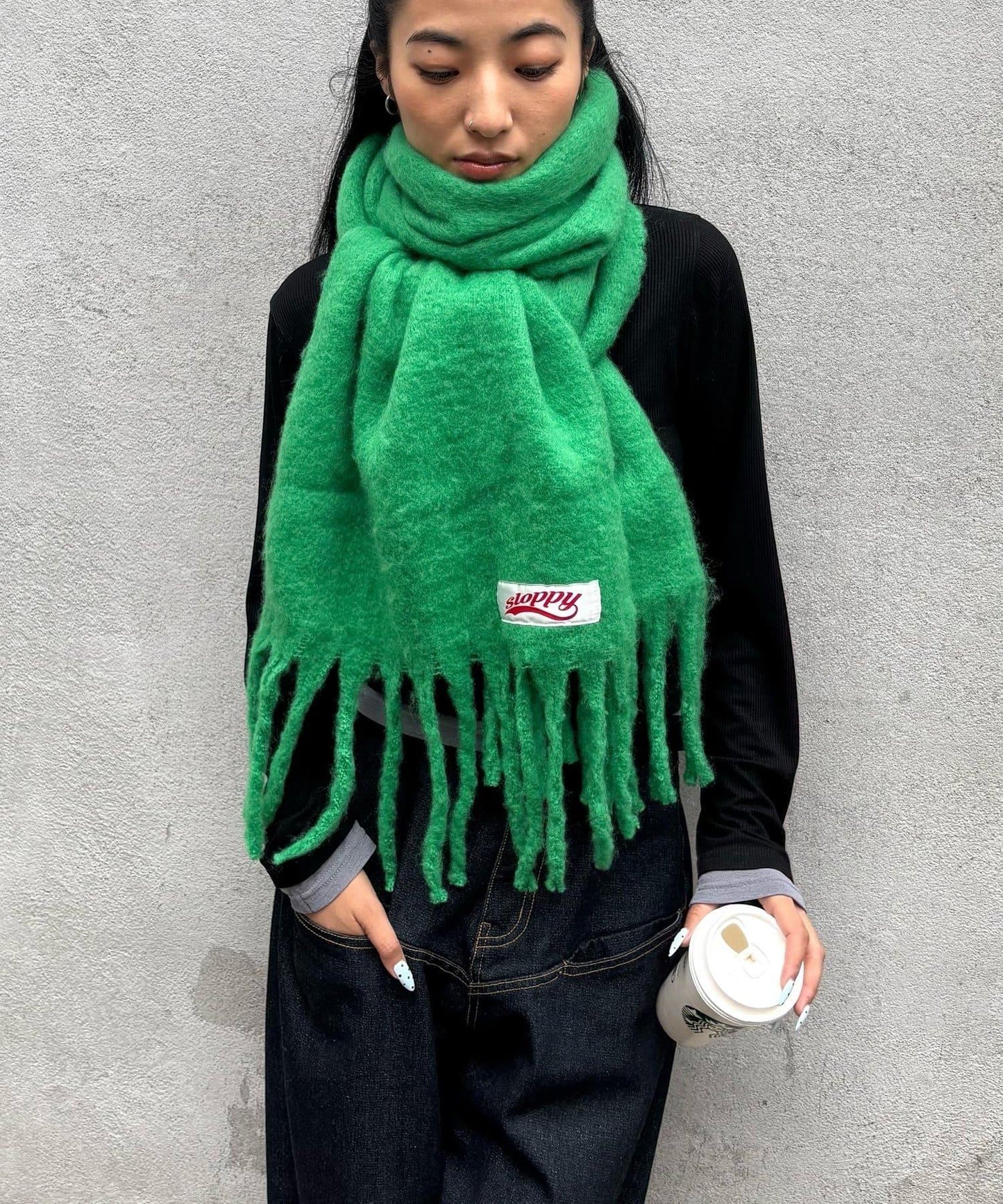 SLOPPY拼色圍巾