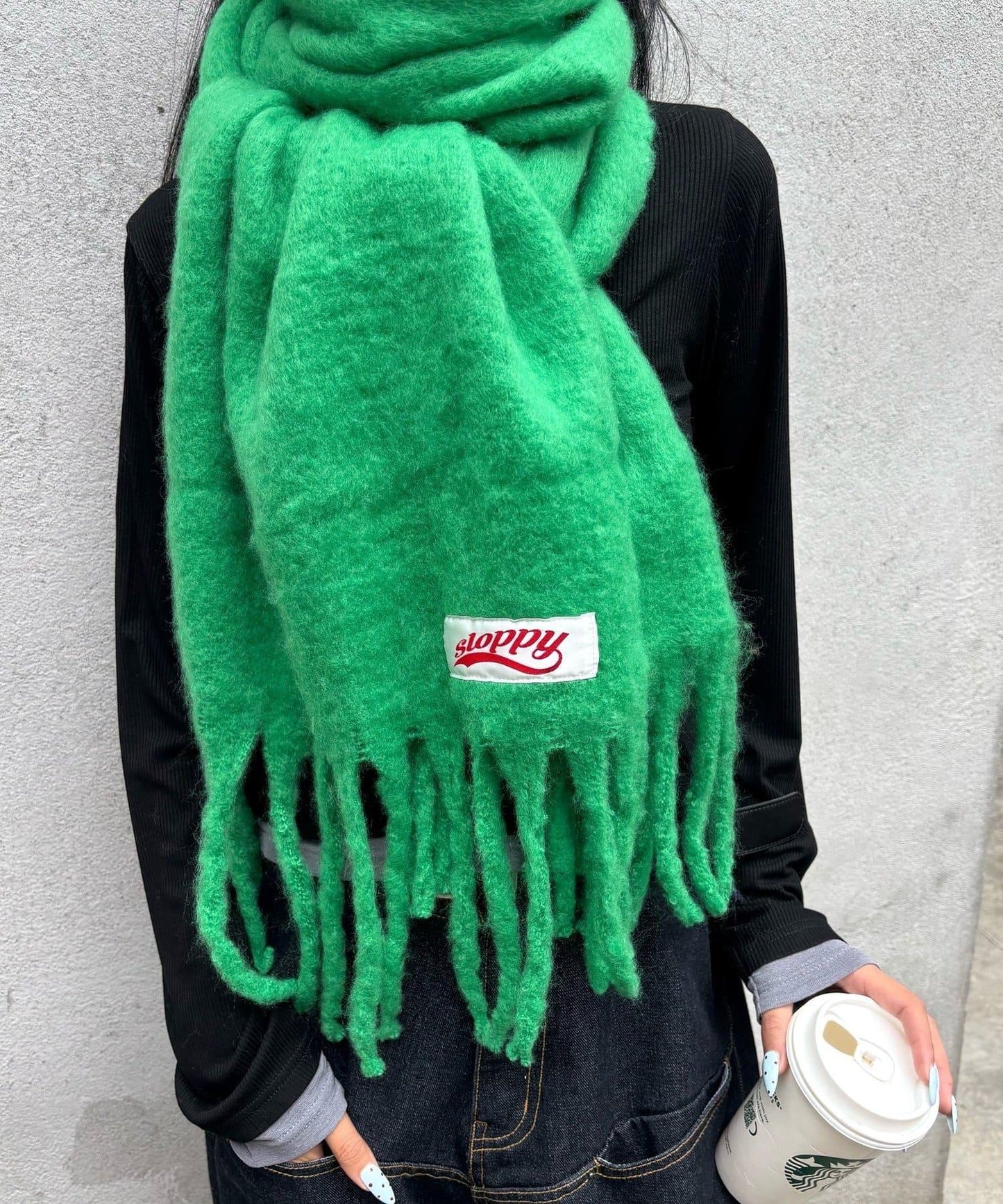 SLOPPY拼色圍巾