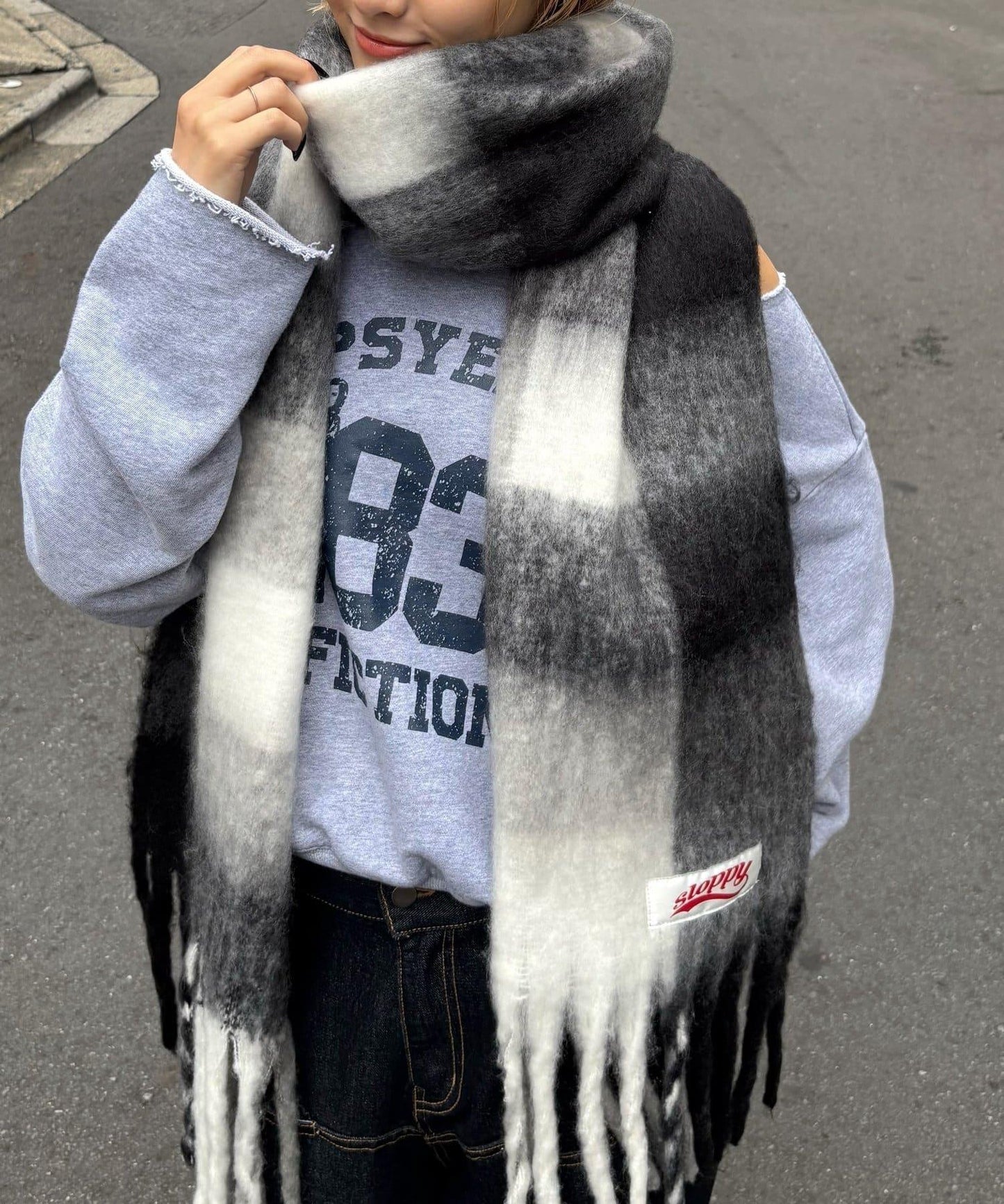 SLOPPY拼色圍巾
