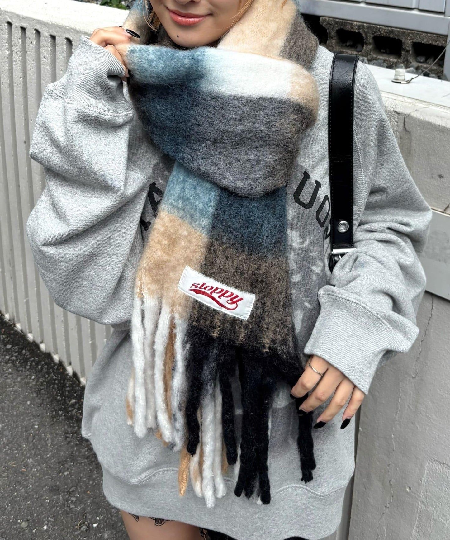 SLOPPY拼色圍巾
