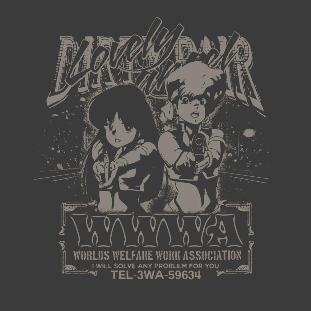 Dirty Pair XL碼復古T恤/炭黑