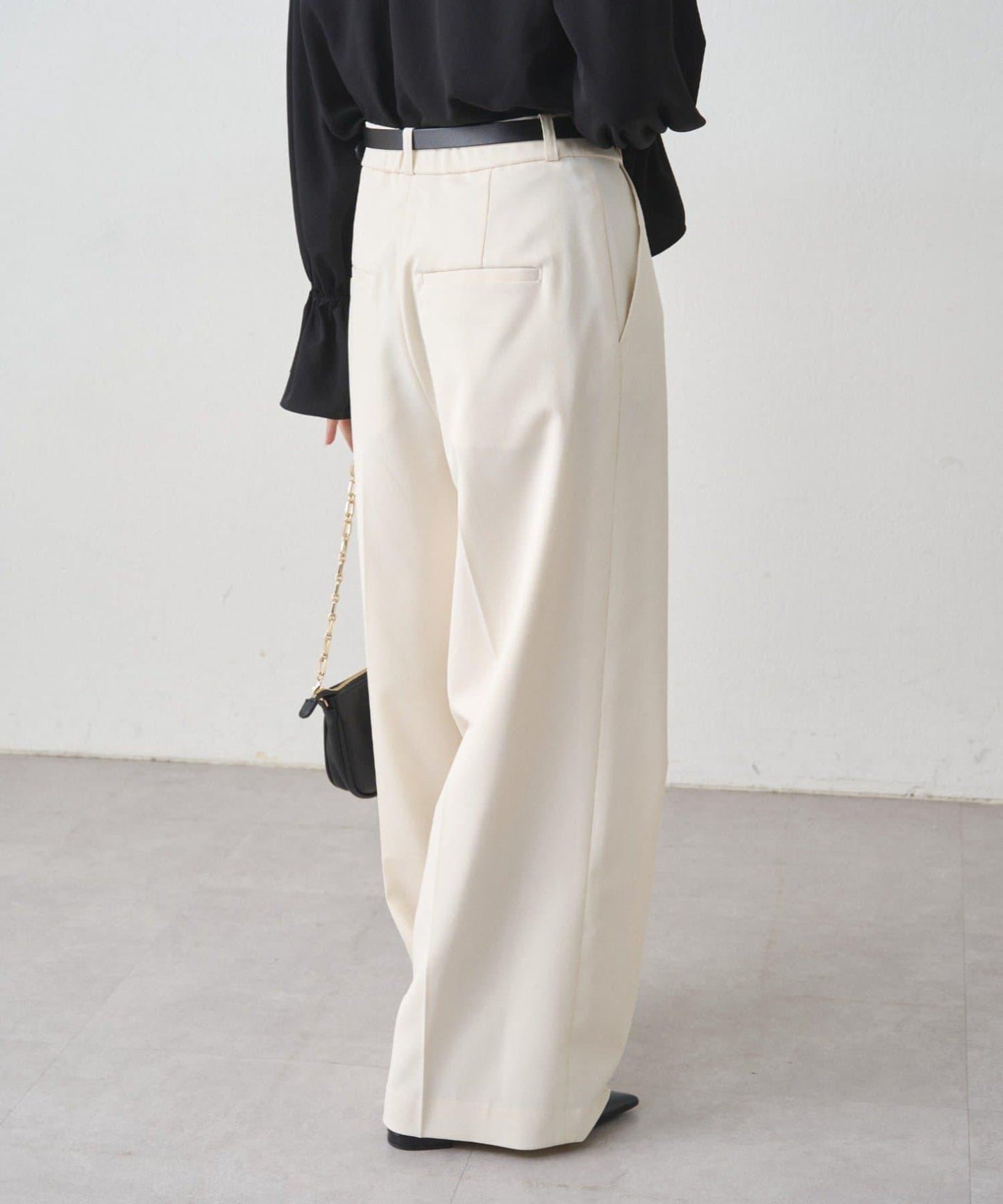 【Loungedress】直筒褶皺長褲