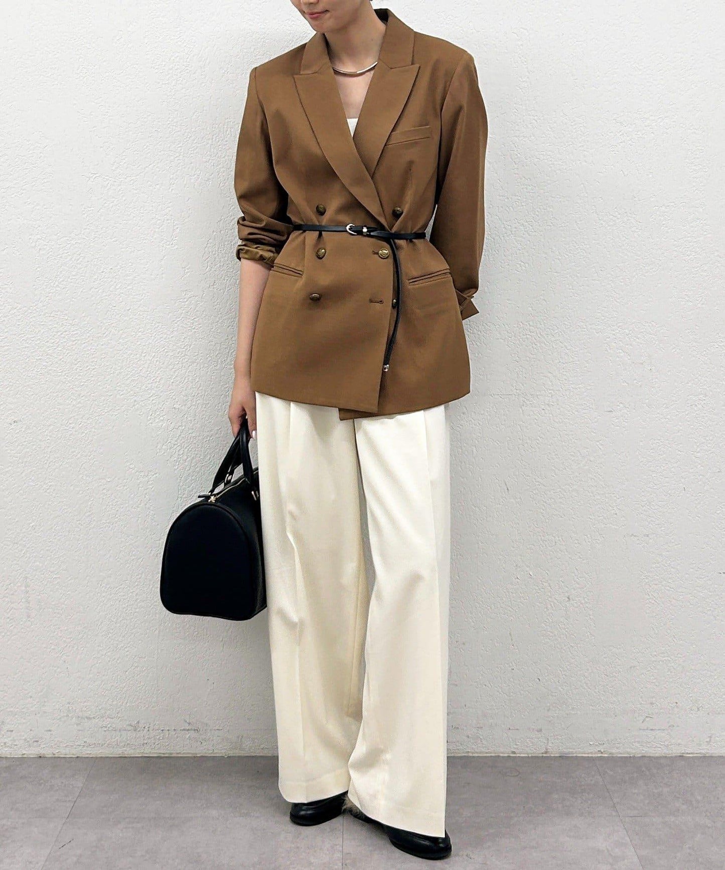【Loungedress】直筒褶皺長褲