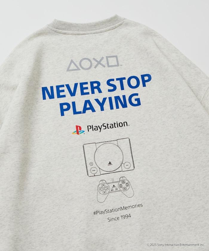 寬鬆版型 背部印花標誌 圓領衛衣 / PlayStation