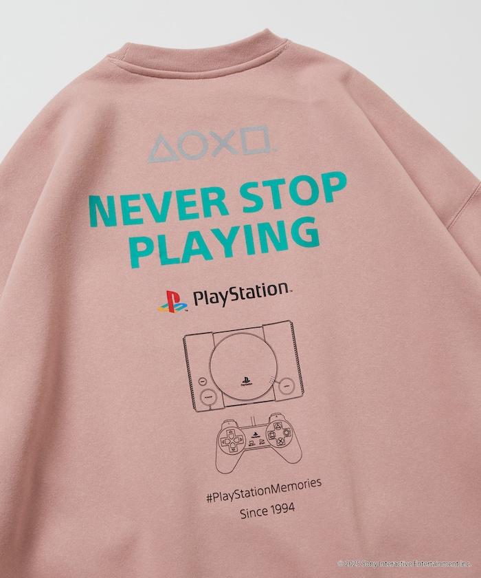 寬鬆版型 背部印花標誌 圓領衛衣 / PlayStation