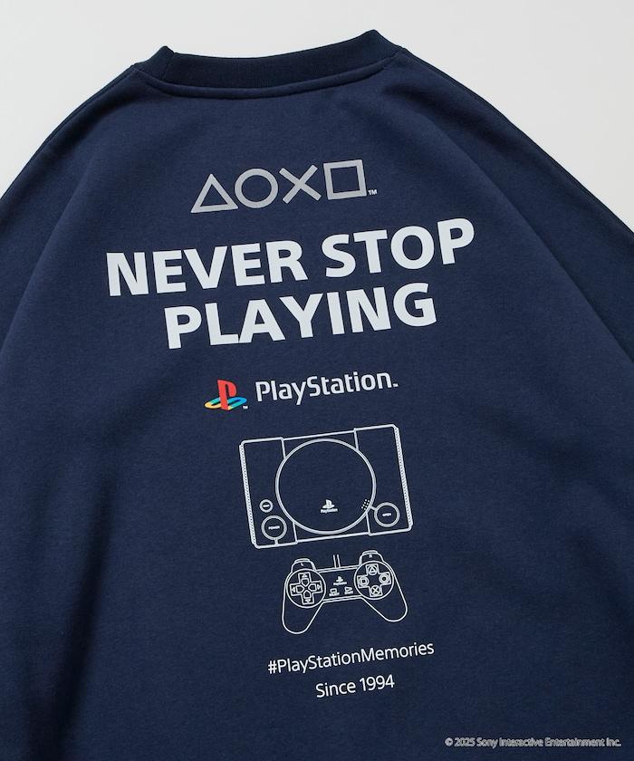 寬鬆版型 背部印花標誌 圓領衛衣 / PlayStation