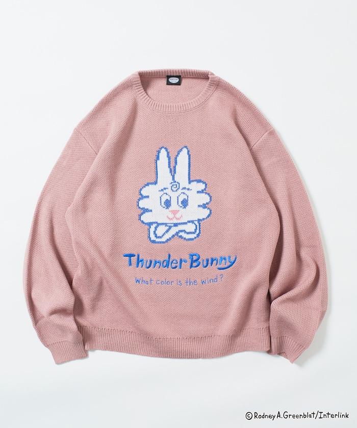 Thunder Bunny / 《Thunder Bunny》特別款寬鬆版型提花圓領針織衫【限量】
