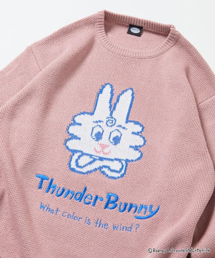 Thunder Bunny / 《Thunder Bunny》特別款寬鬆版型提花圓領針織衫【限量】