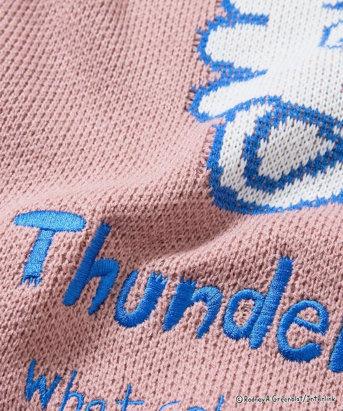 Thunder Bunny / 《Thunder Bunny》特別款寬鬆版型提花圓領針織衫【限量】