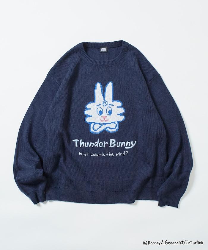 Thunder Bunny / 《Thunder Bunny》特別款寬鬆版型提花圓領針織衫【限量】