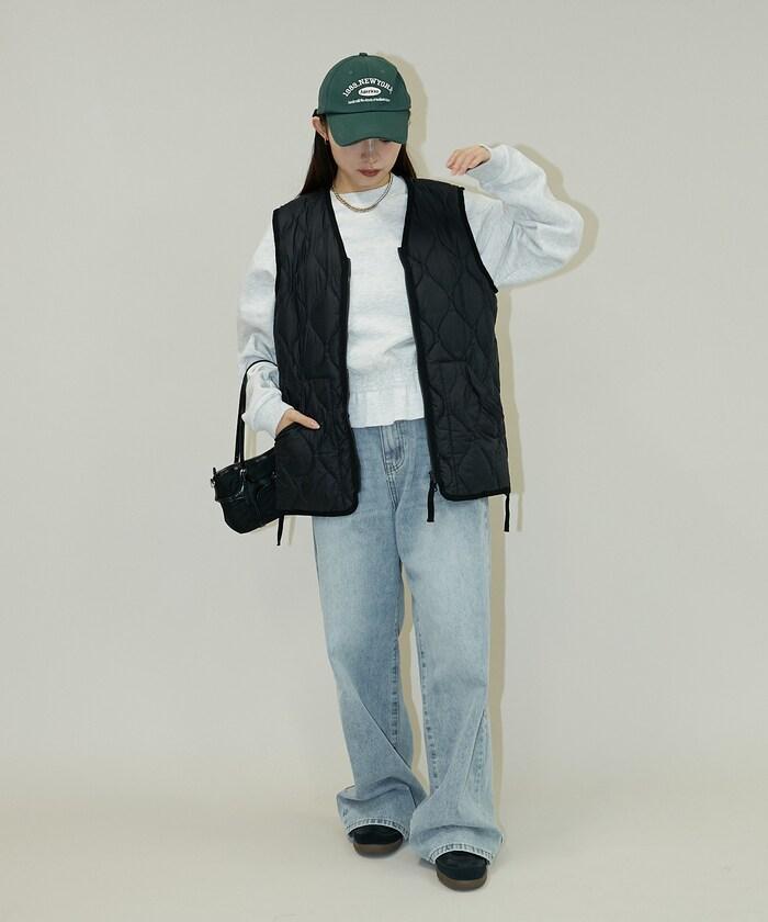 軍風V領拉鍊羽絨馬甲