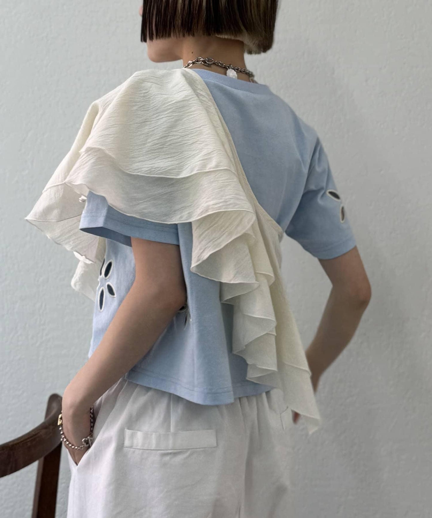 w closet 荷葉邊領設計 連體褲