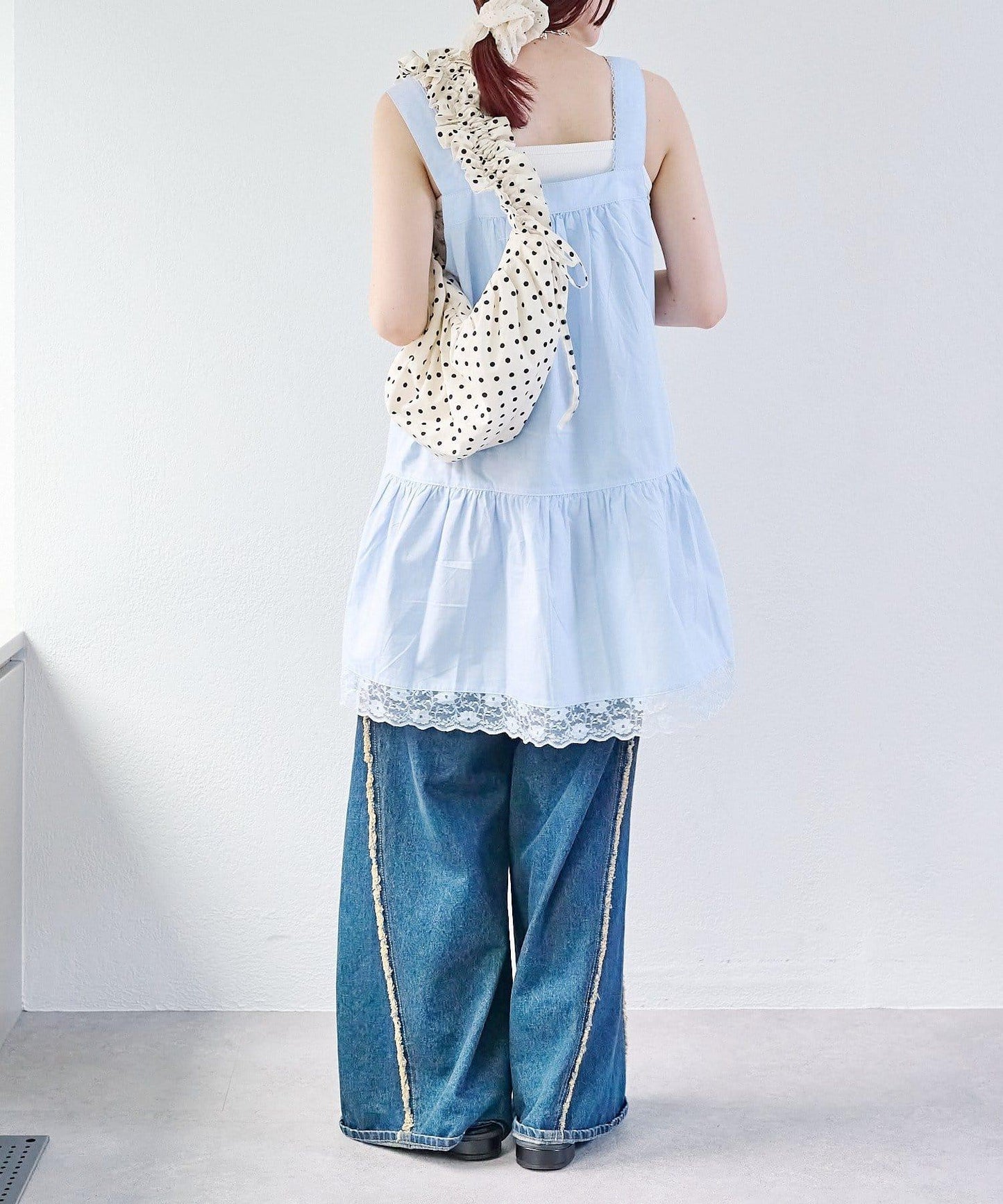 w closet 復古蕾絲迷你連衣裙