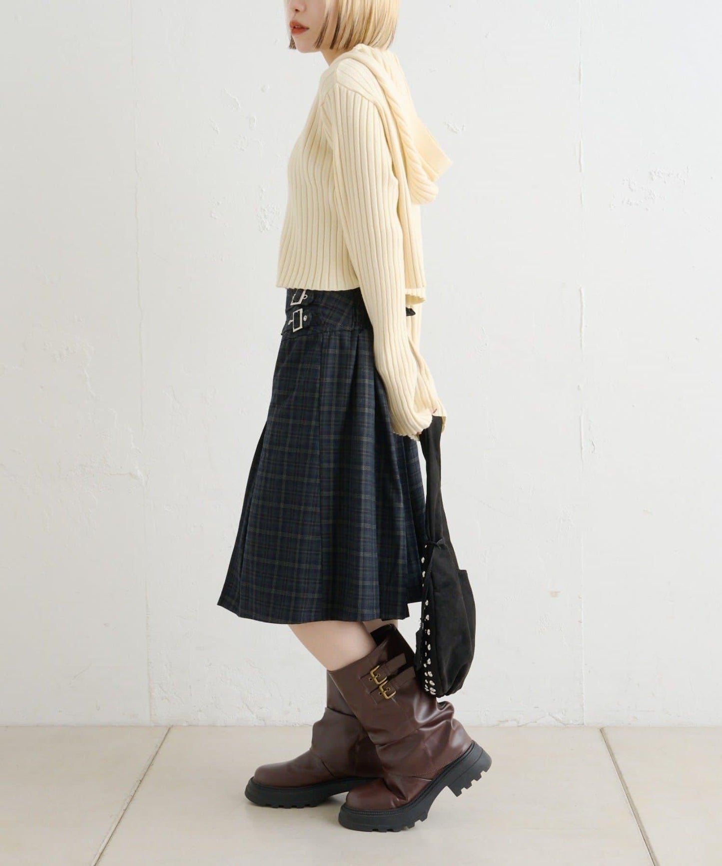 【w closet】WZIP連帽針織衫