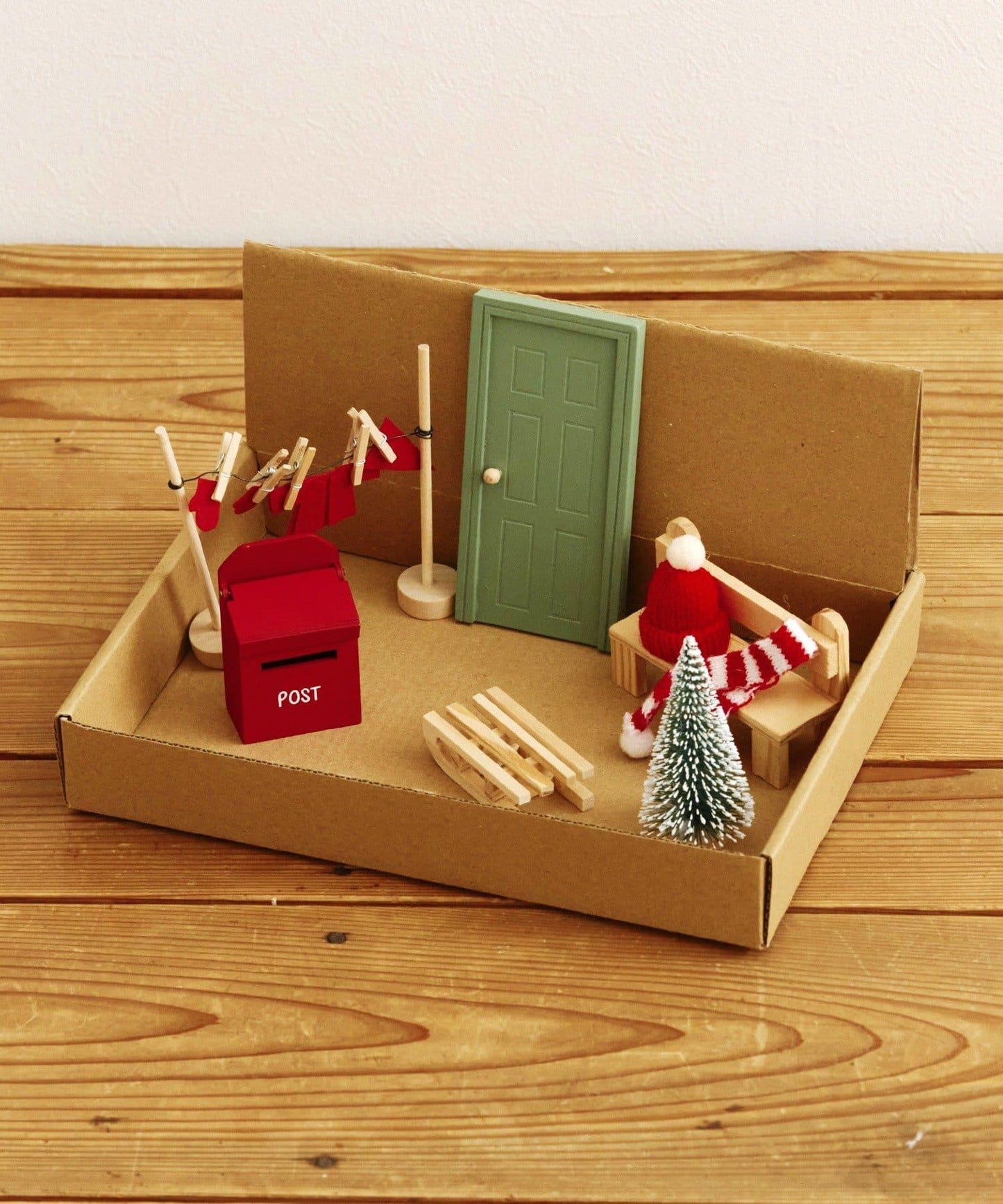 緑ドアのおうちのこびと小物セット/こびとのクリスマス