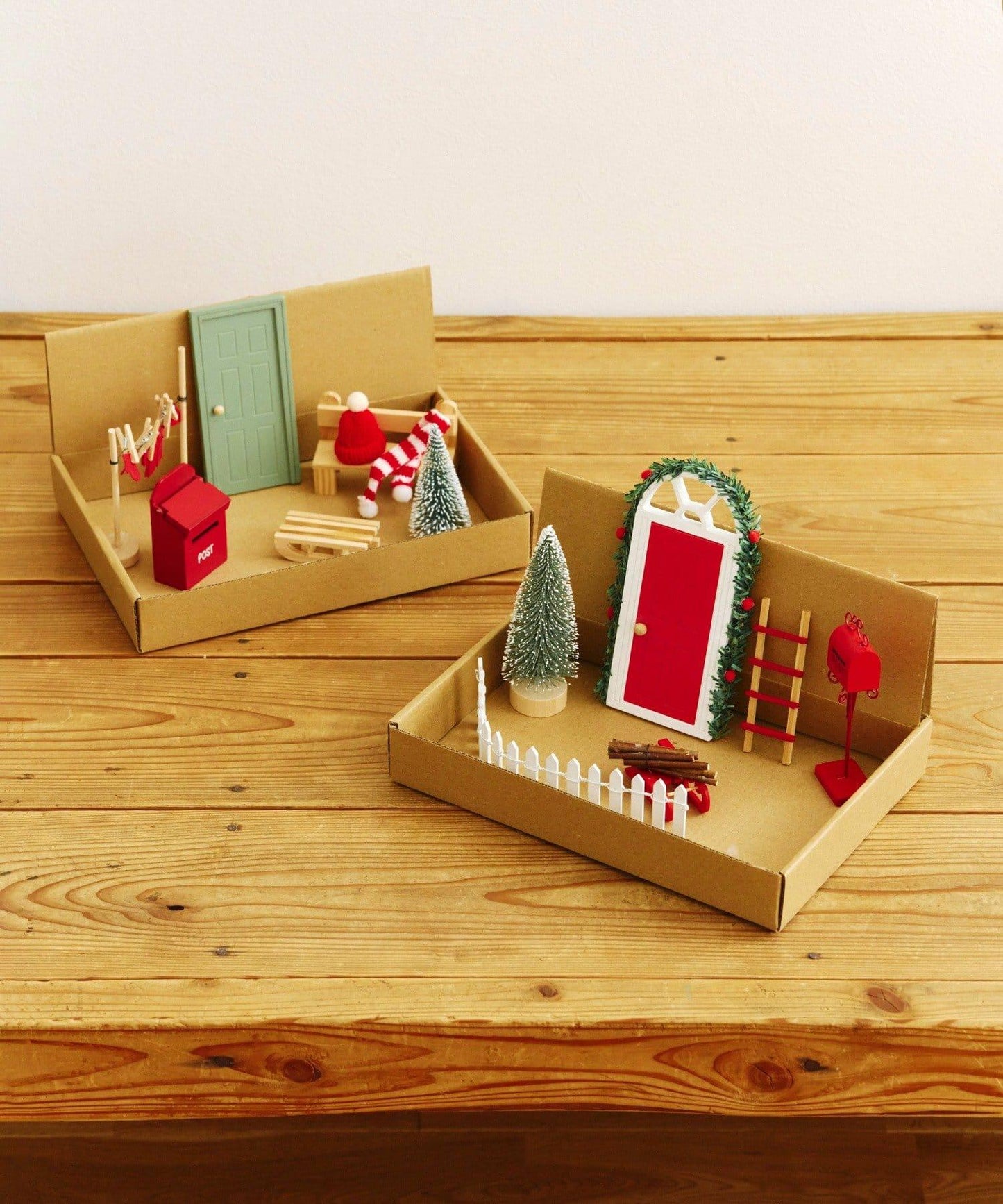 緑ドアのおうちのこびと小物セット/こびとのクリスマス