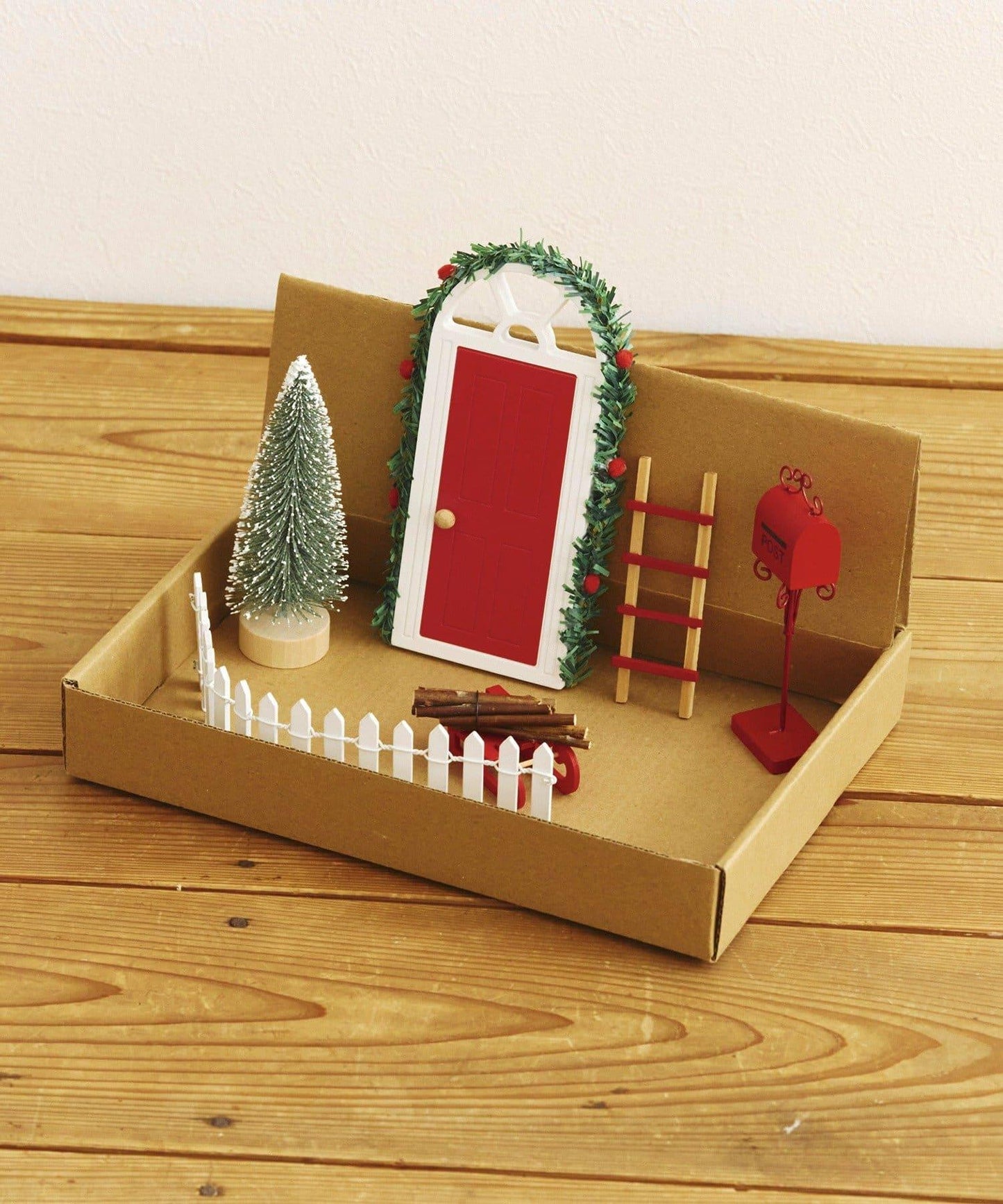 赤いドアのおうちのこびと小物セット/こびとのクリスマス