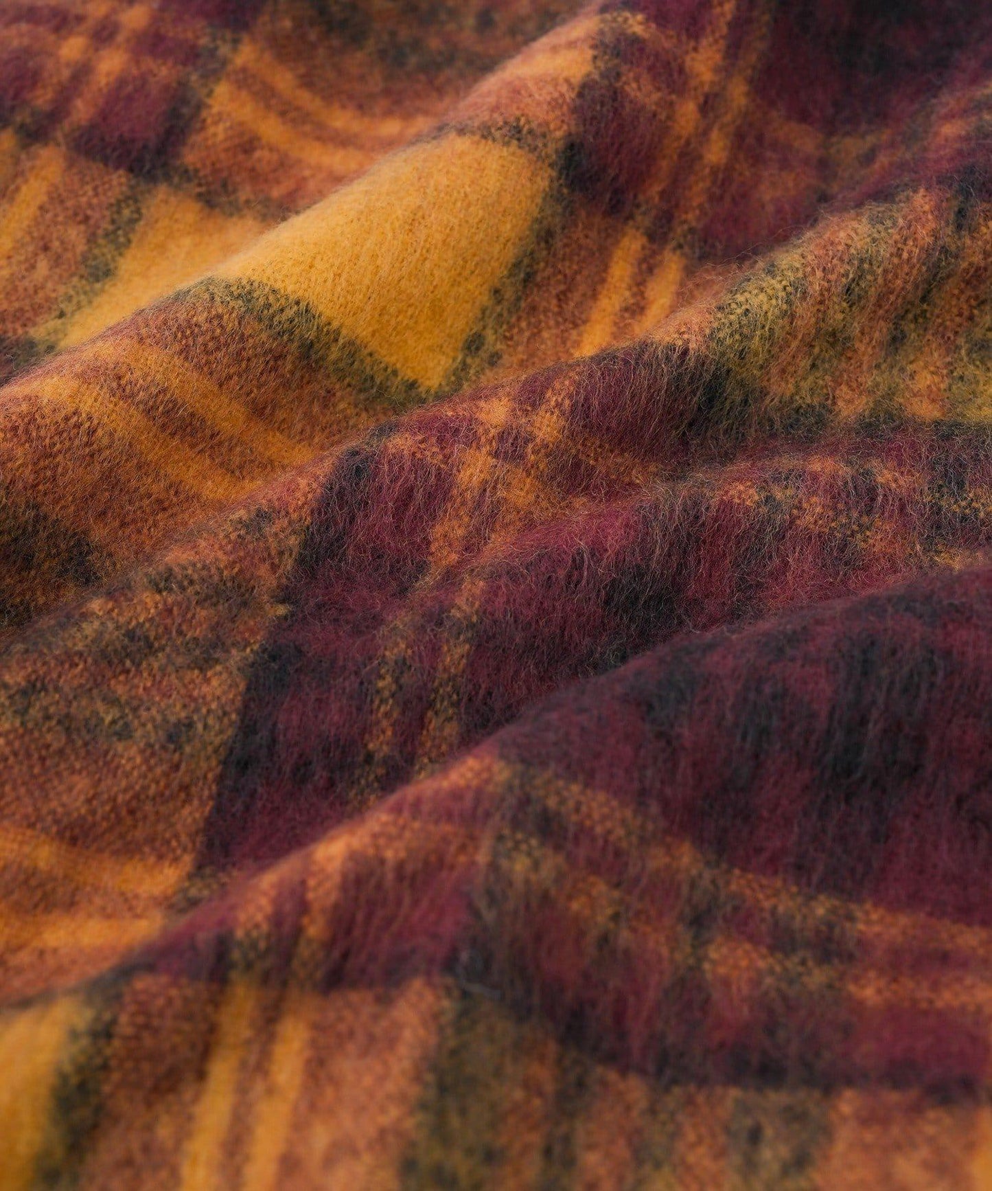 フリンジチェックマフラー