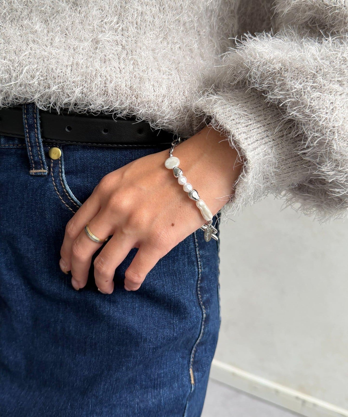 鏈條×變形珍珠手鍊