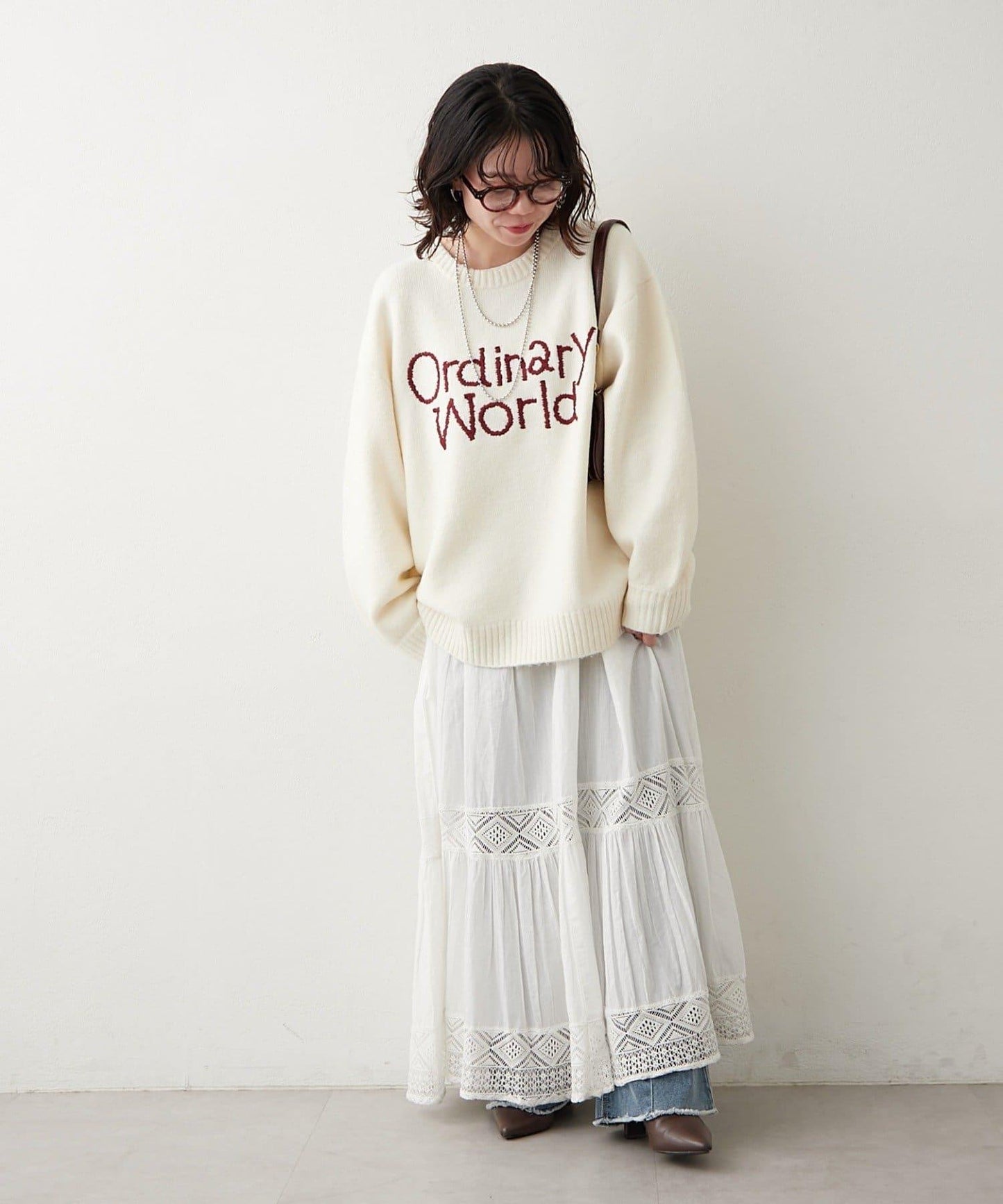 刺繡標誌針織套頭衫