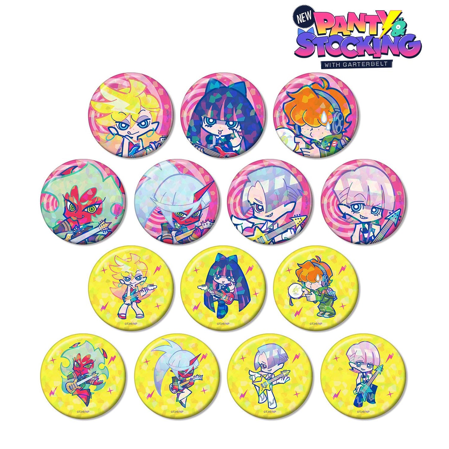 New PANTY & STOCKING with GARTERBELT_F*Kaori插畫 搖滾版 交易全息徽章(單品/全套BOX)【BOX/14包入】