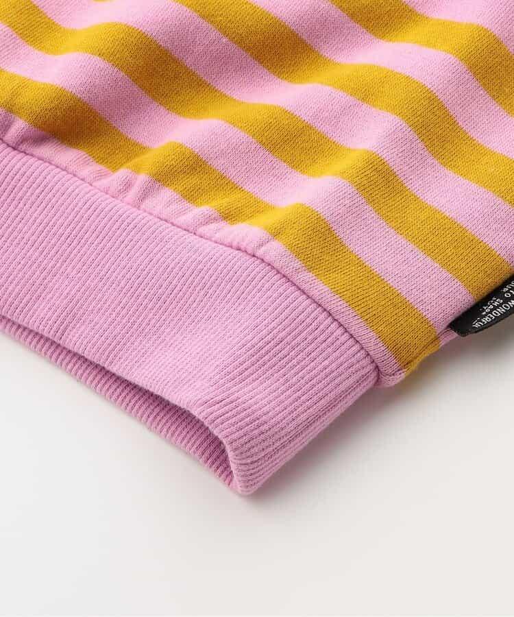 加絨保暖純色條紋衛衣