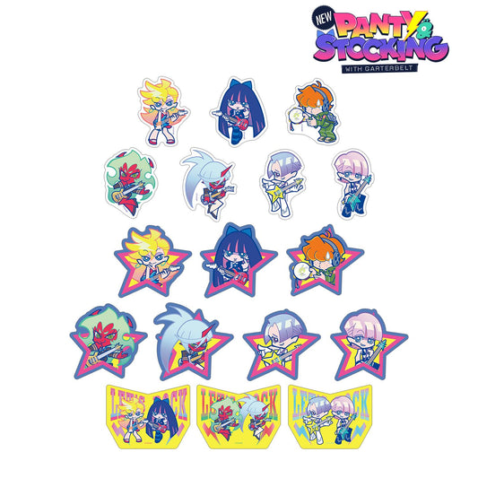 New PANTY & STOCKING with GARTERBELT_F*Kaori插畫 搖滾版 盲盒異形貼紙(單品/全套BOX)【BOX/17包入】