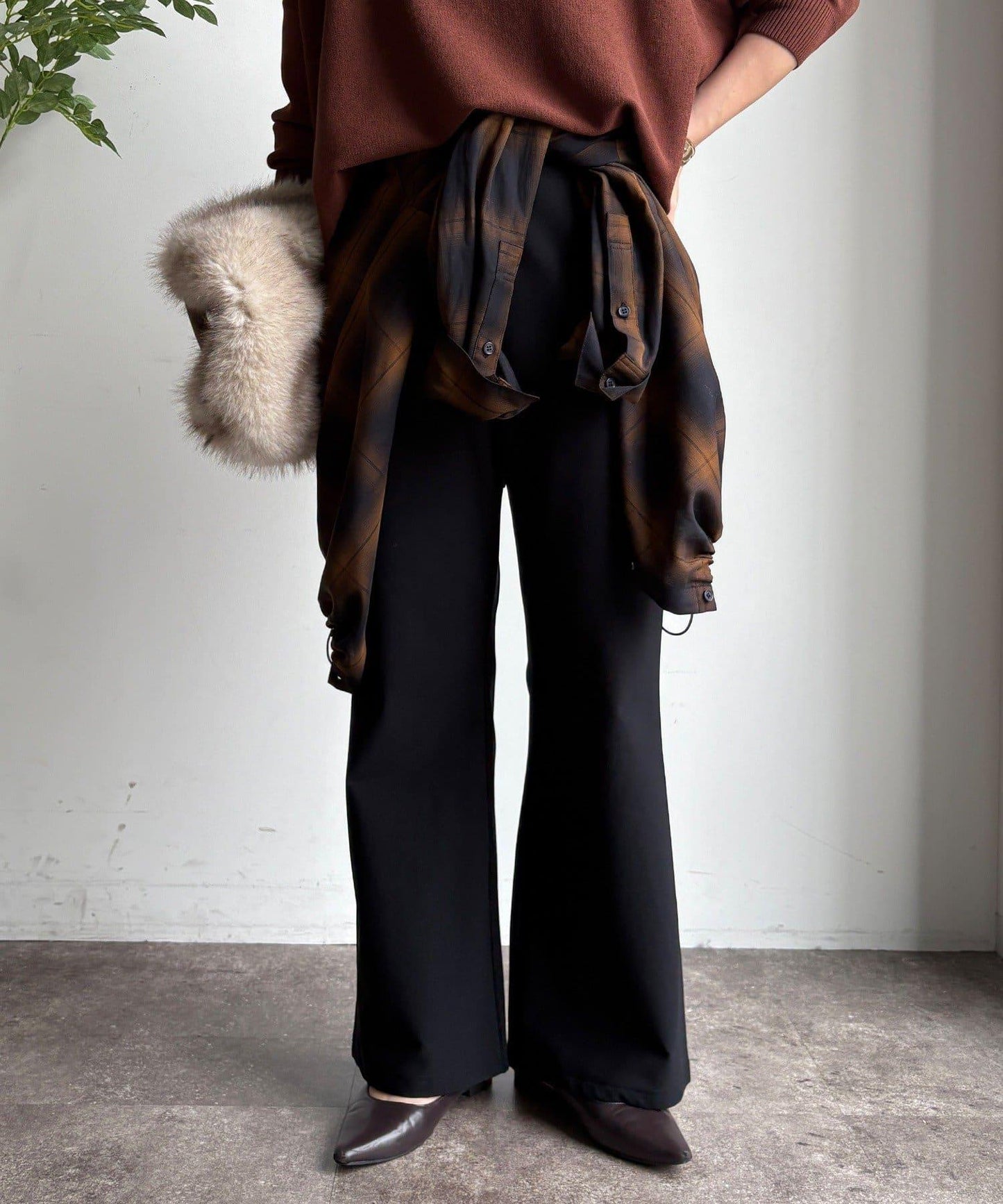 內加絨微喇休閒褲