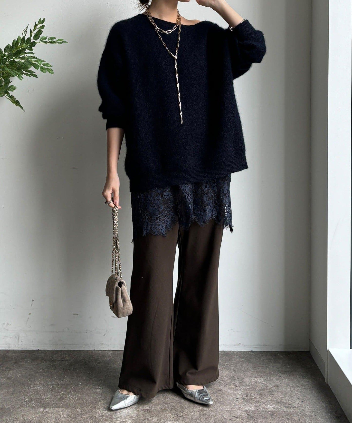 內加絨微喇休閒褲