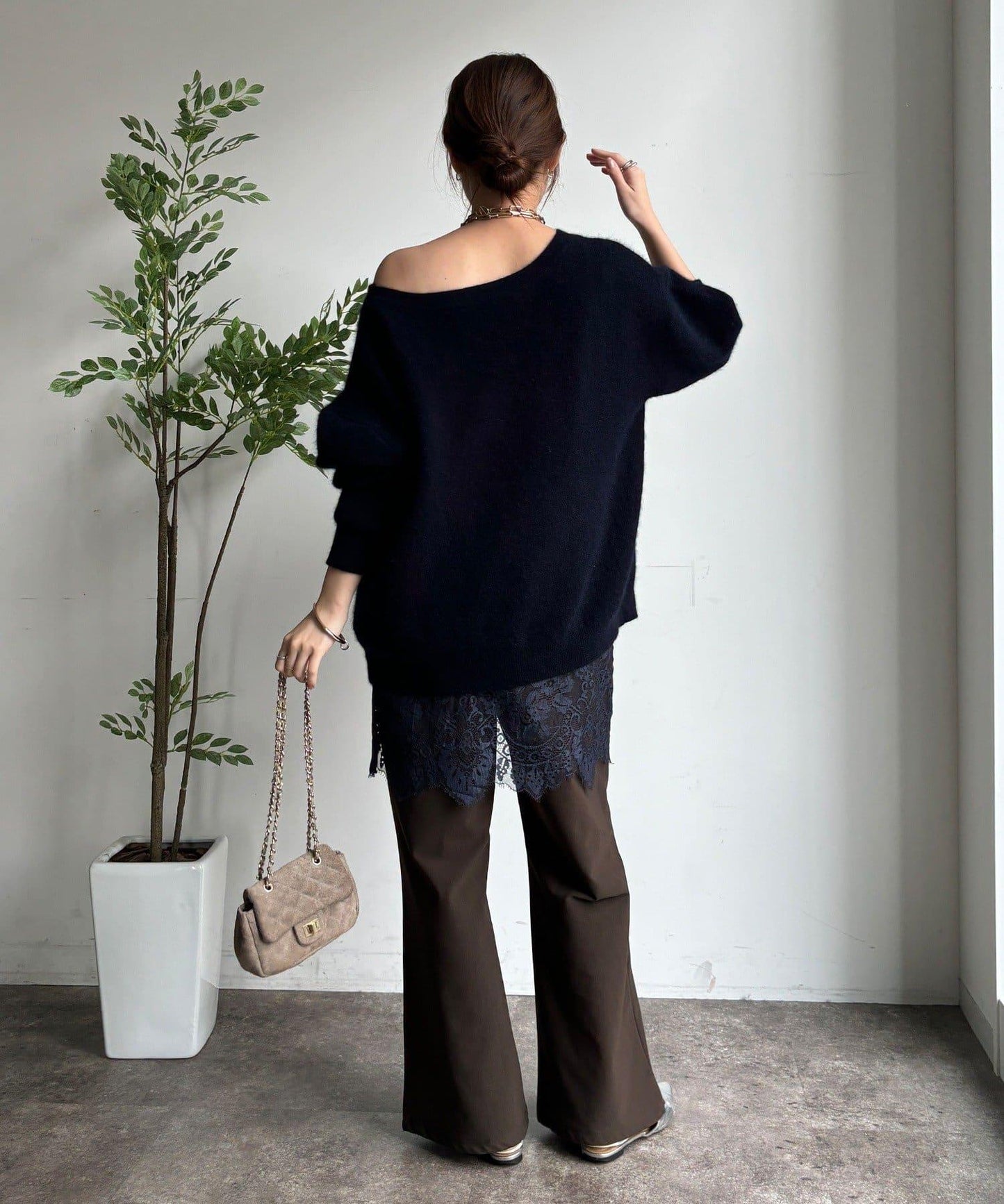 內加絨微喇休閒褲