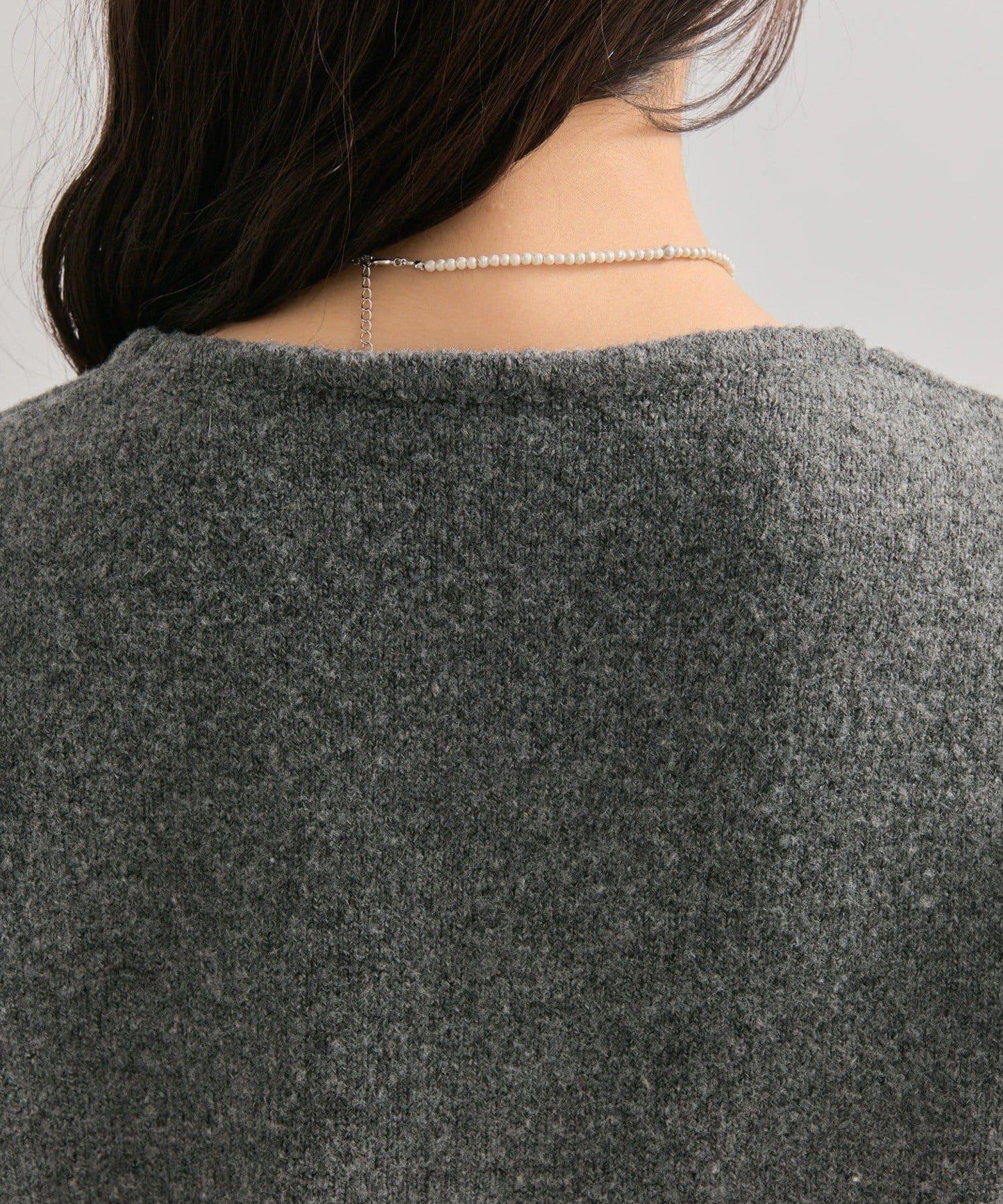 荷葉邊拼接針織衫