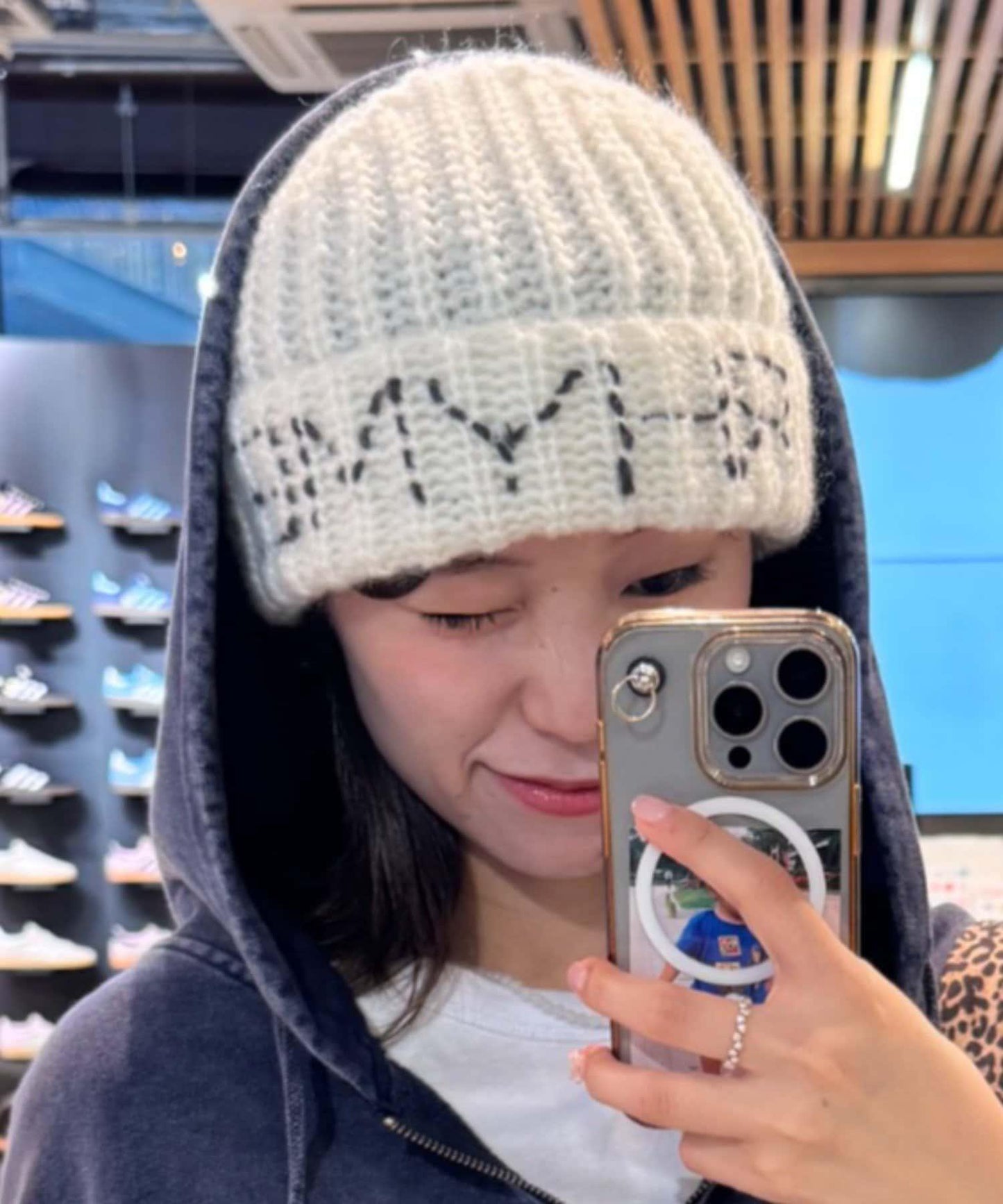 【UNISEX】刺繡logo針織帽