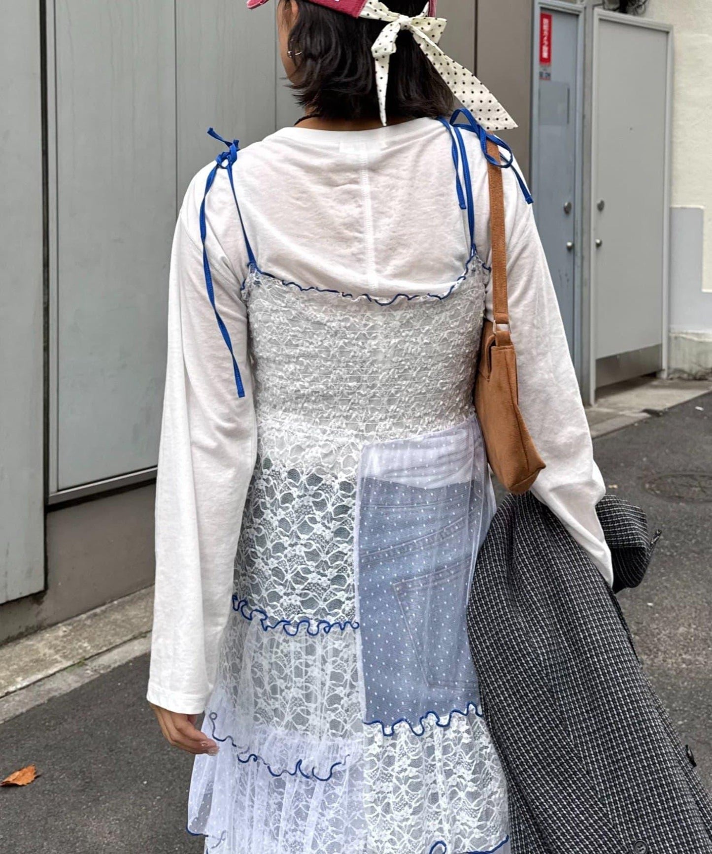 【HELLO.SANFRANCISCO/ハローサンフランシスコ】2WAY蕾絲拼接層疊半身裙