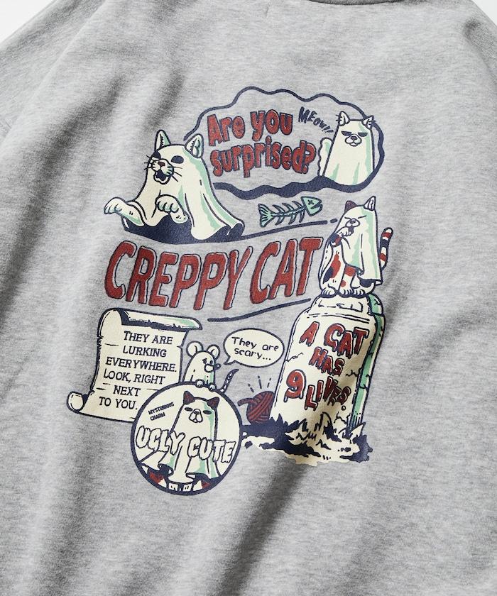 寬鬆版型背面印花圓領衛衣 / CATS GHOST