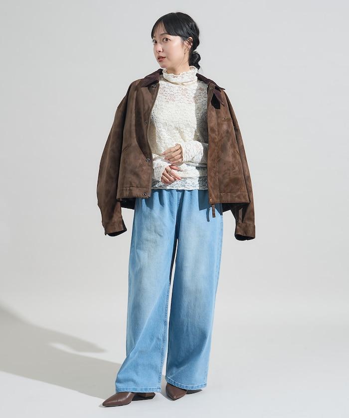 磨毛蕾絲上衣