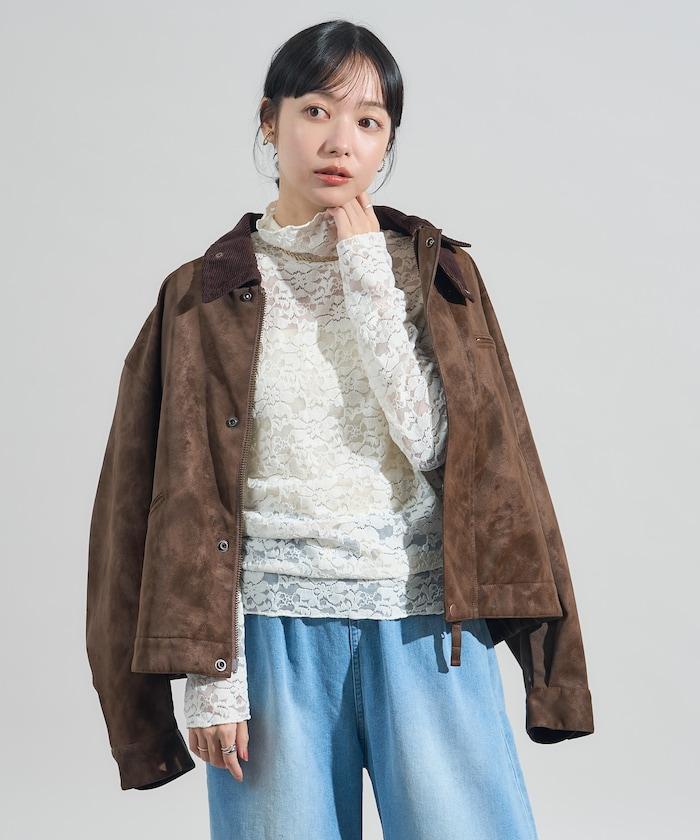 磨毛蕾絲上衣