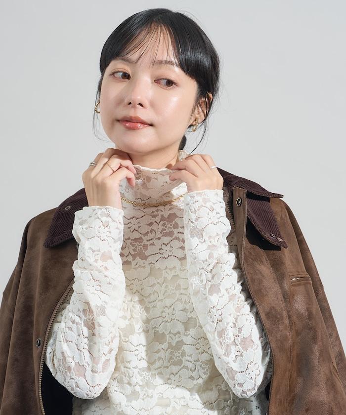 磨毛蕾絲上衣
