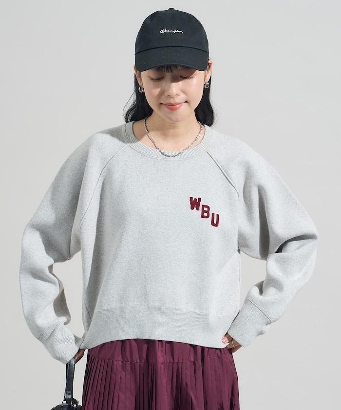 【可機洗】衛衣風格字母針織套頭衫