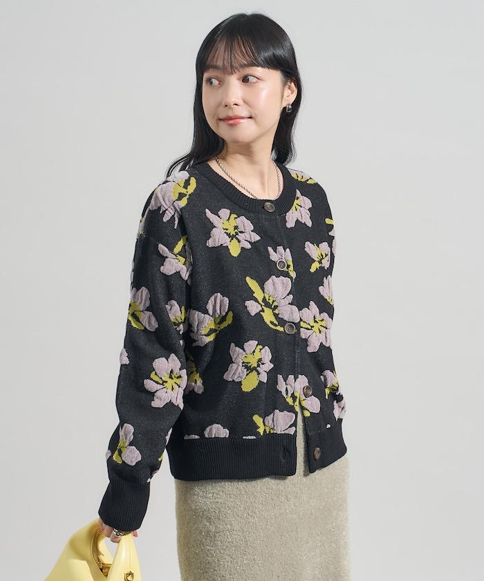 絨圈提花針織開衫