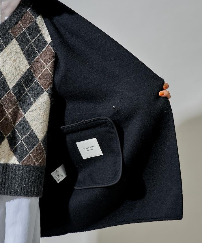 羊毛混紡雙面短外套