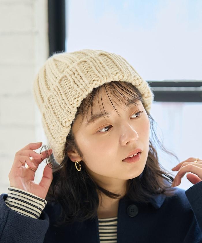 粗針織毛線帽