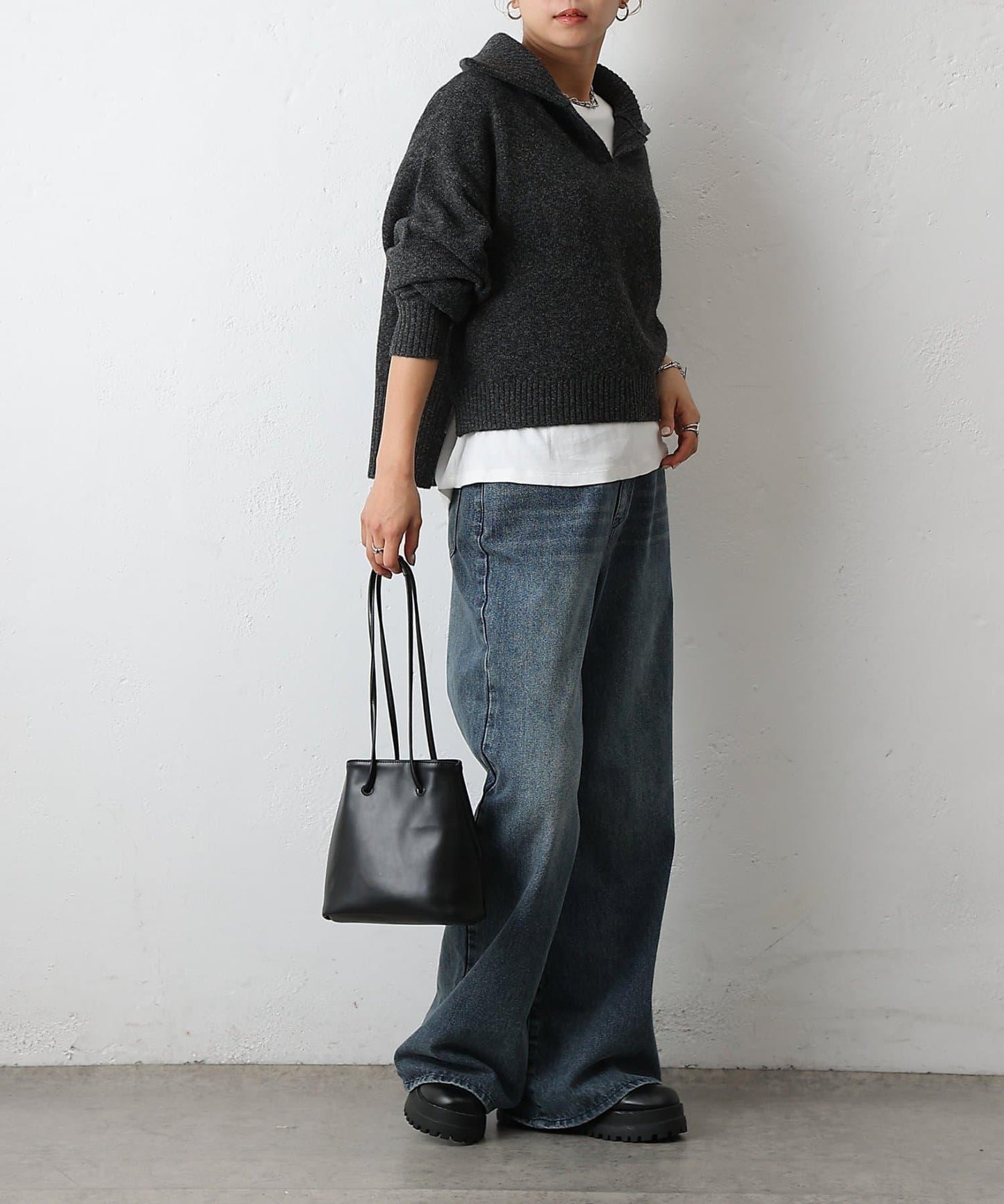 柔軟帶領開襟襯衫