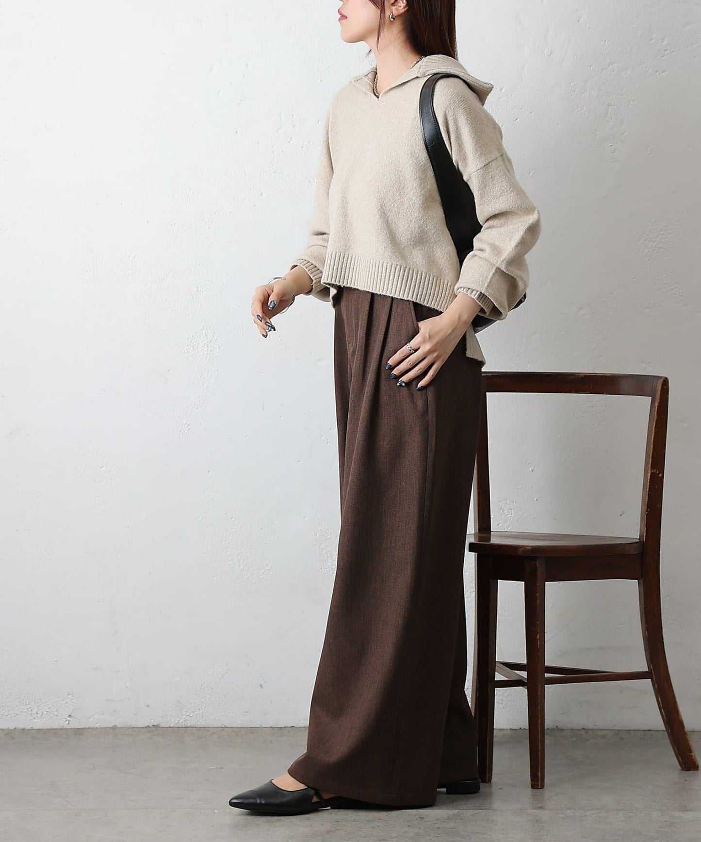 柔軟帶領開襟襯衫