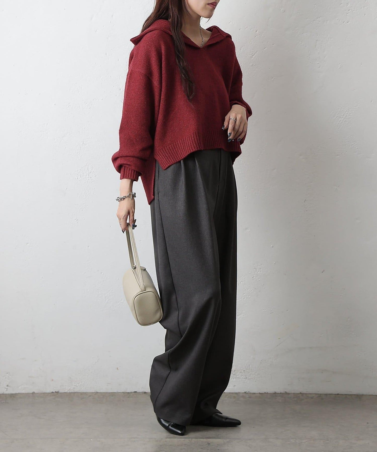 柔軟帶領開襟襯衫