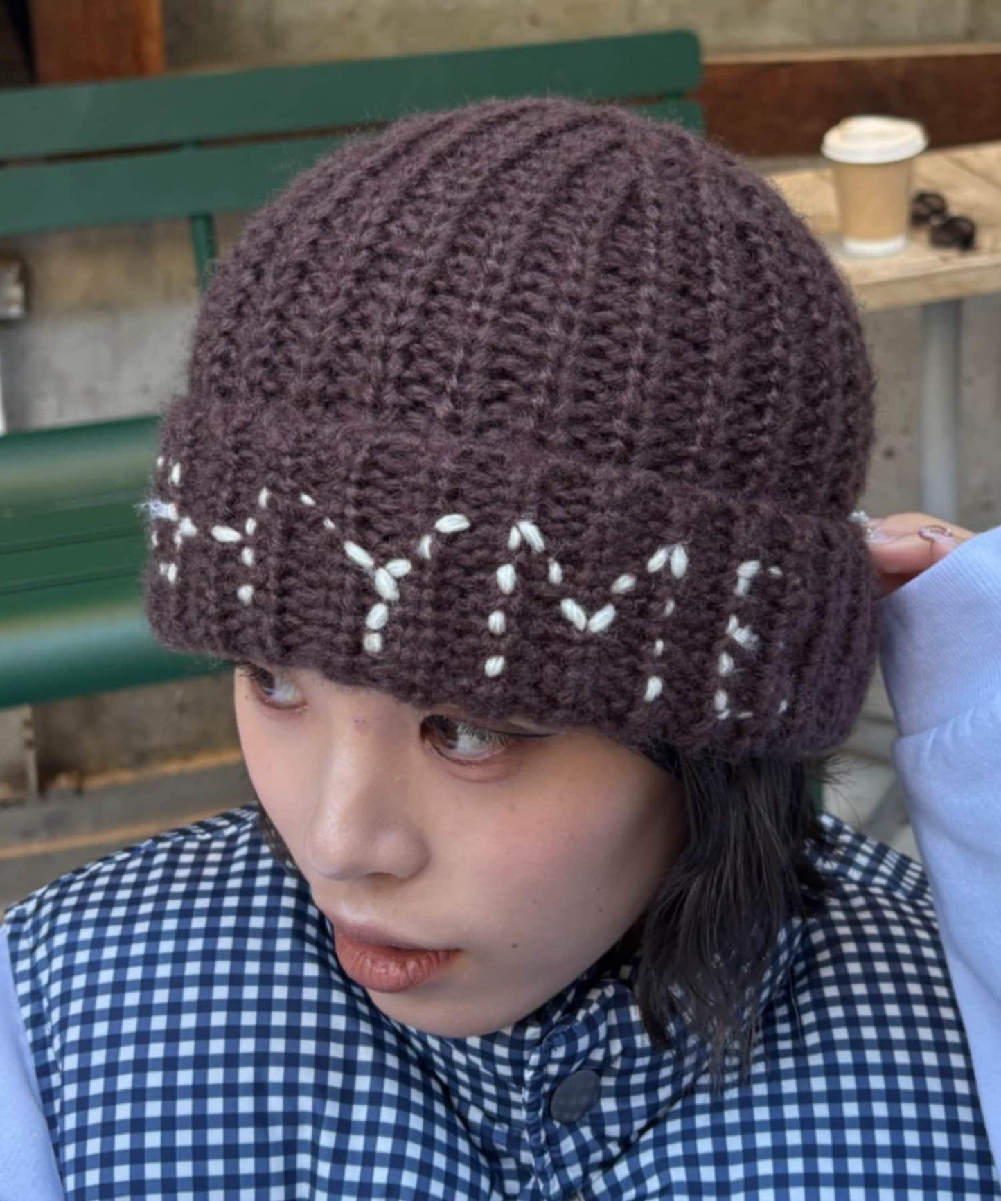 【UNISEX】刺繡logo針織帽