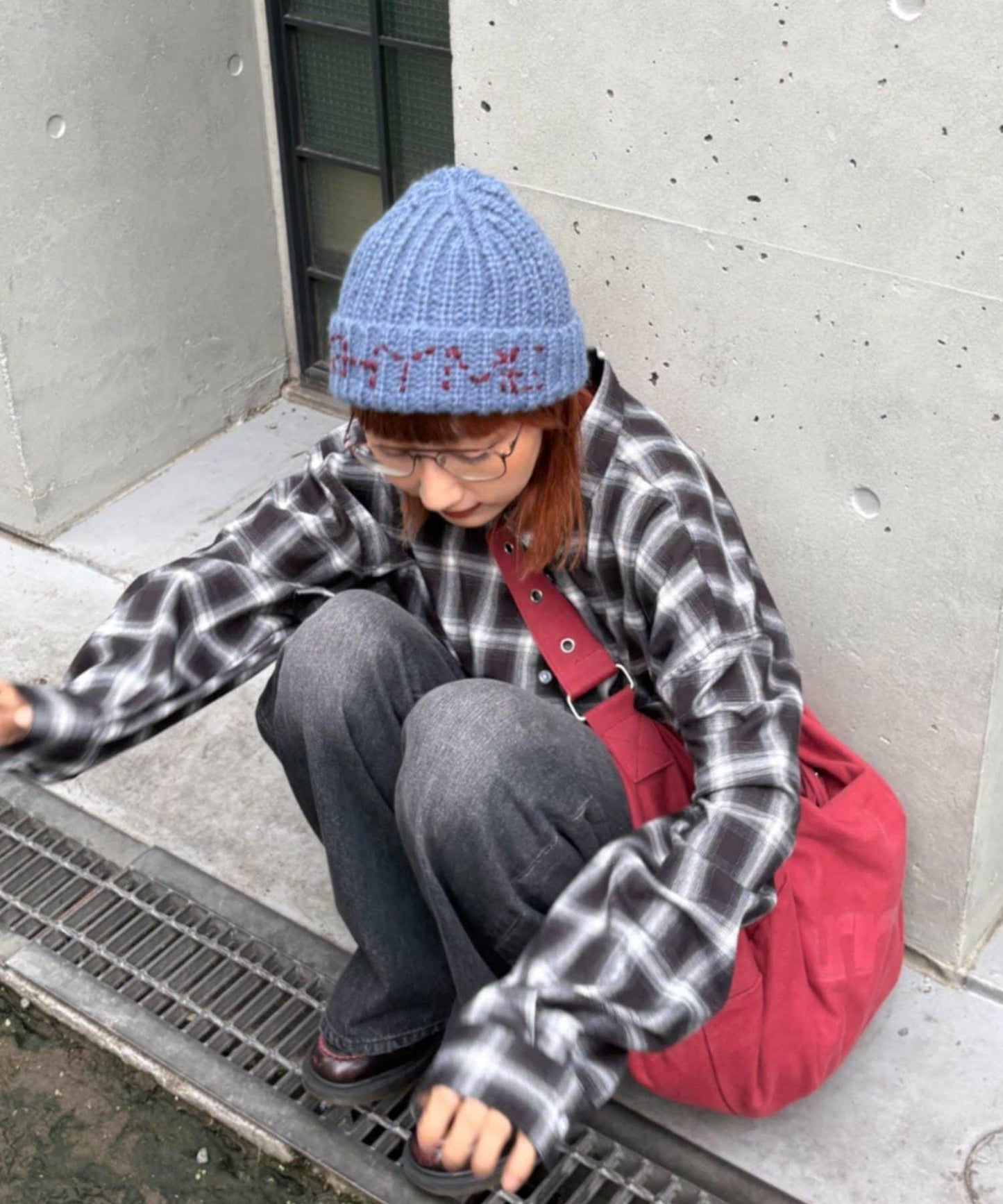 【UNISEX】刺繡logo針織帽