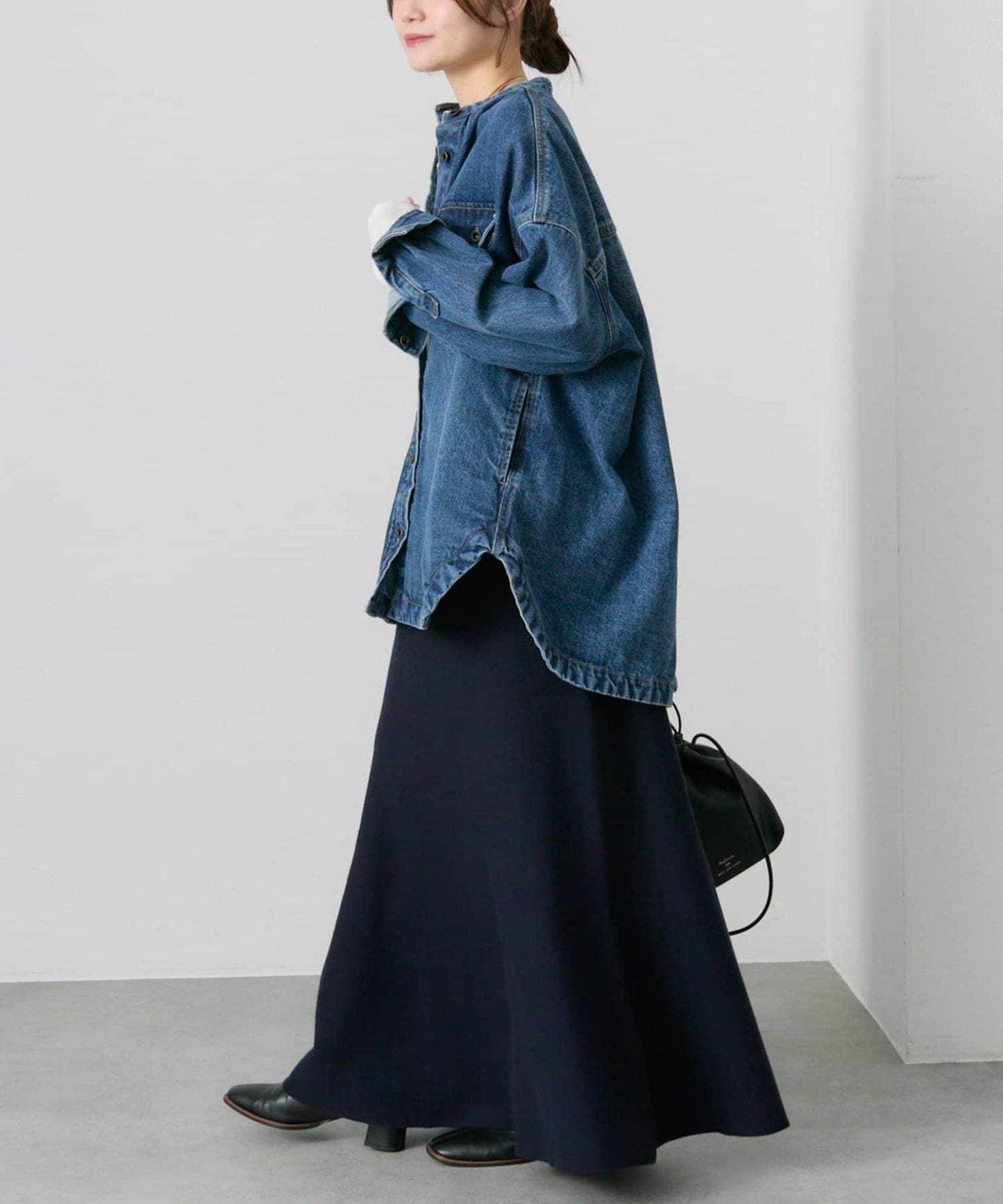 【/復刻】米蘭羅紋針織半身裙